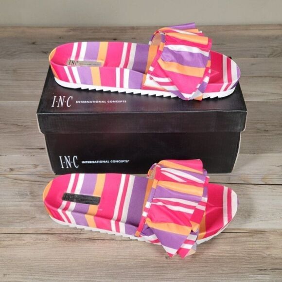 INCāWomen'sāAbenaĀ PoolāSlidesāStripeāSzā11M - Picture 3 of 9